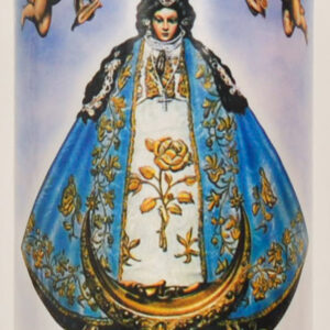 Prayer Candle St Juan De Los Lagos Yellow Wax, 8 Inch