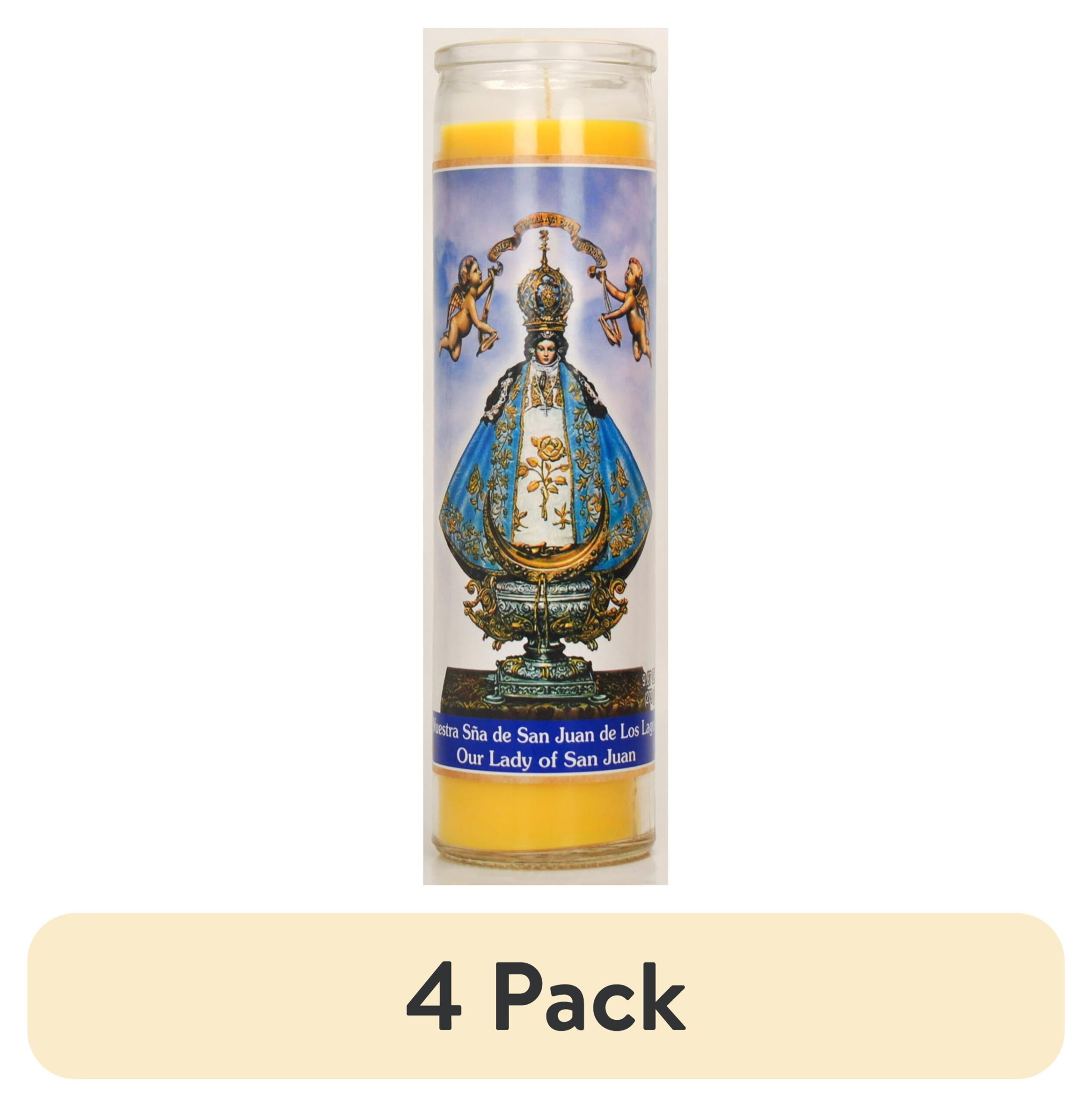 Prayer Candle St Juan De Los Lagos Yellow Wax, 8 Inch - Image 6