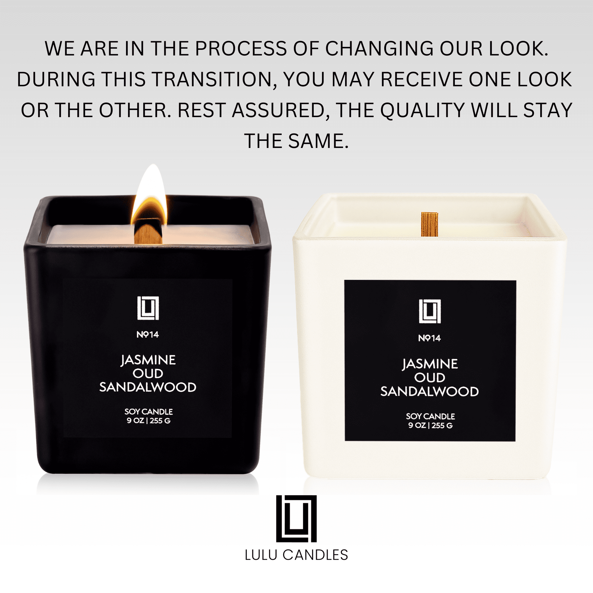 Lulu Candles | Jasmine, Oud & Sandalwood | Luxury Wood Wick Candle in Matte Black Jar – Highly Scented Soy Candle with Incense, Citrus & Clove | Long Lasting, Aromatherapy Candle, Gift for All - Image 2