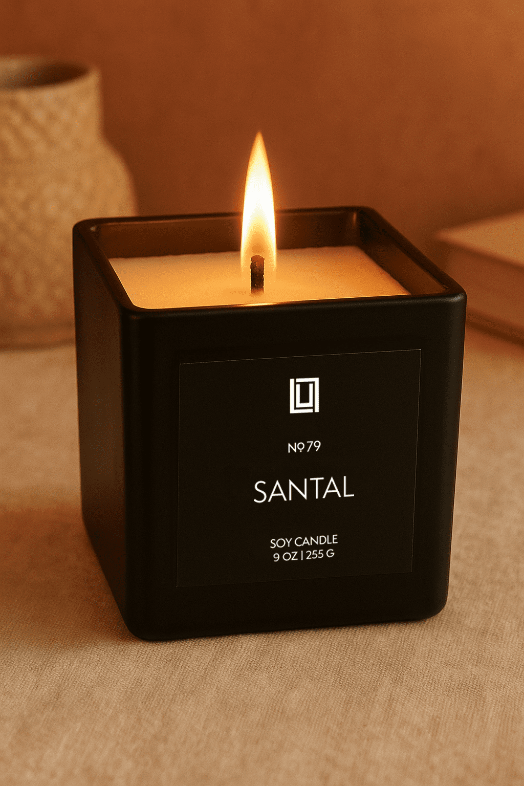 Lulu Candles | Jasmine, Oud & Sandalwood | Luxury Wood Wick Candle in Matte Black Jar – Highly Scented Soy Candle with Incense, Citrus & Clove | Long Lasting, Aromatherapy Candle, Gift for All - Image 10