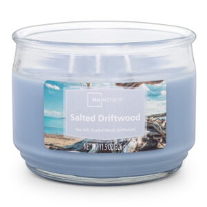 Mainstays Salted Driftwood Scented Jar Candle, Single Wick, 11.5 oz