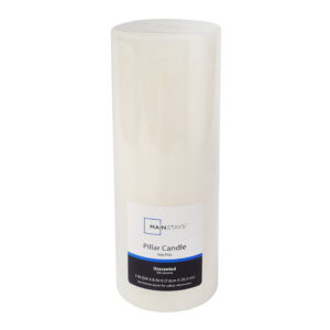 Mainstays Single Wick 3" x 8" Pillar Candle, Unscented, Ivory