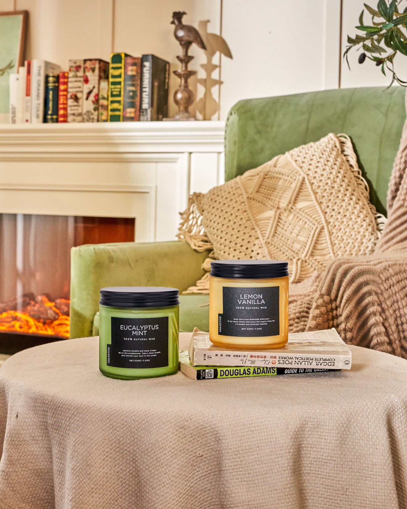 M&SENSE Lemon Vanilla Scented Candle, 11.6oz Soy Jar Candles for Home, Medium 2 Wick, Up to 70 Hours Burn time, Natural Organic Fragrance - Image 4