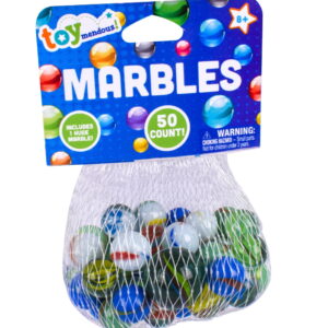 Toymendous 50 Piece Marbles, Collectible Novelty & Gag Toys, Multicolor, Children Ages 3+