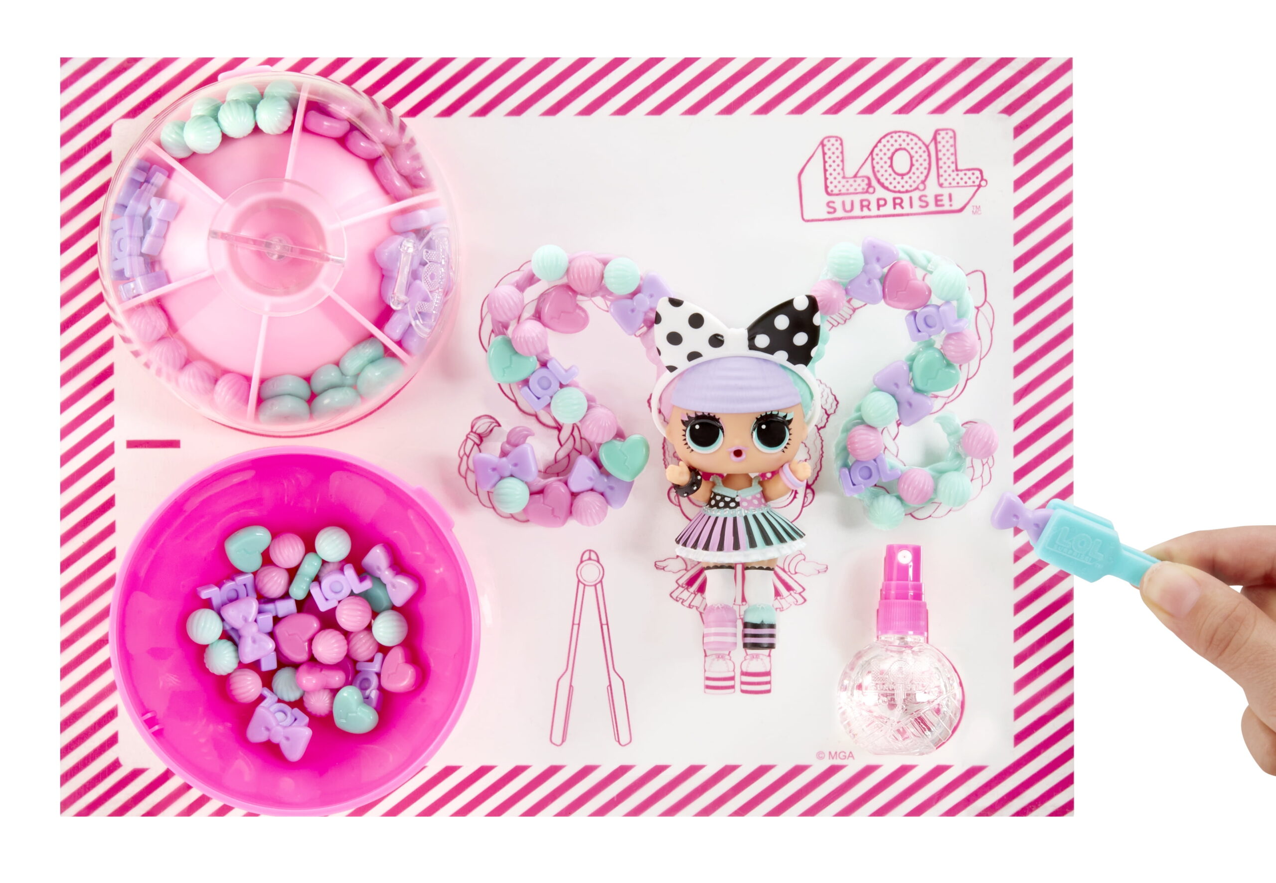 LOL Surprise Hair Beads Tots with 60+ Hair Beads, Collectible Doll, DIY Hairstyles, Hair Beads, Toy Gift Girls Age 3+ - Image 6