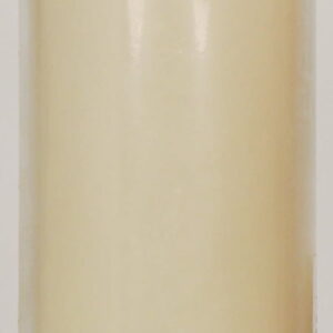 Prayer Candle Clear Glass White Wax, 8 Inch