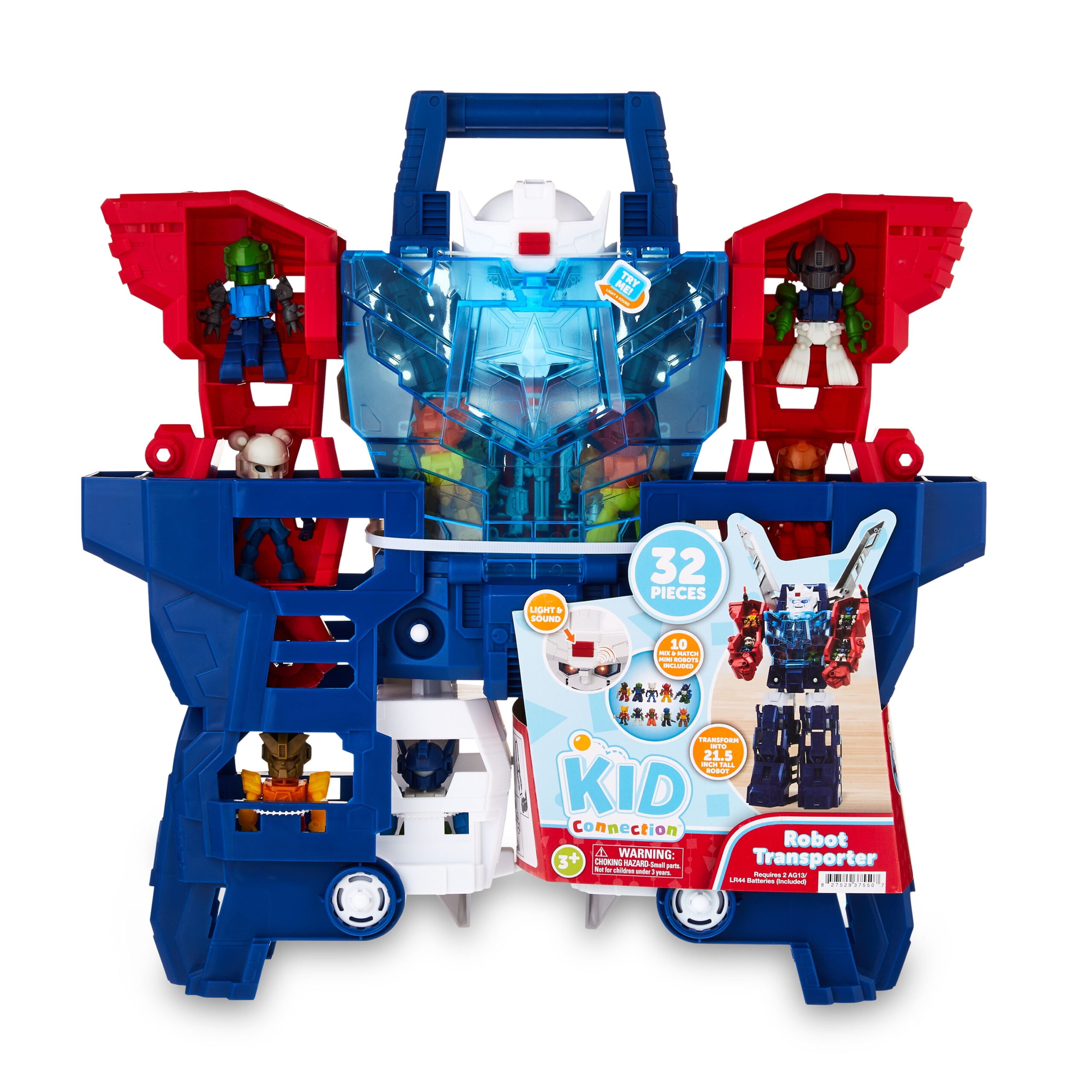Kid Connection Robot Transporter, Lights and Sounds, 32 Pieces, Toddler Toys - Image 3