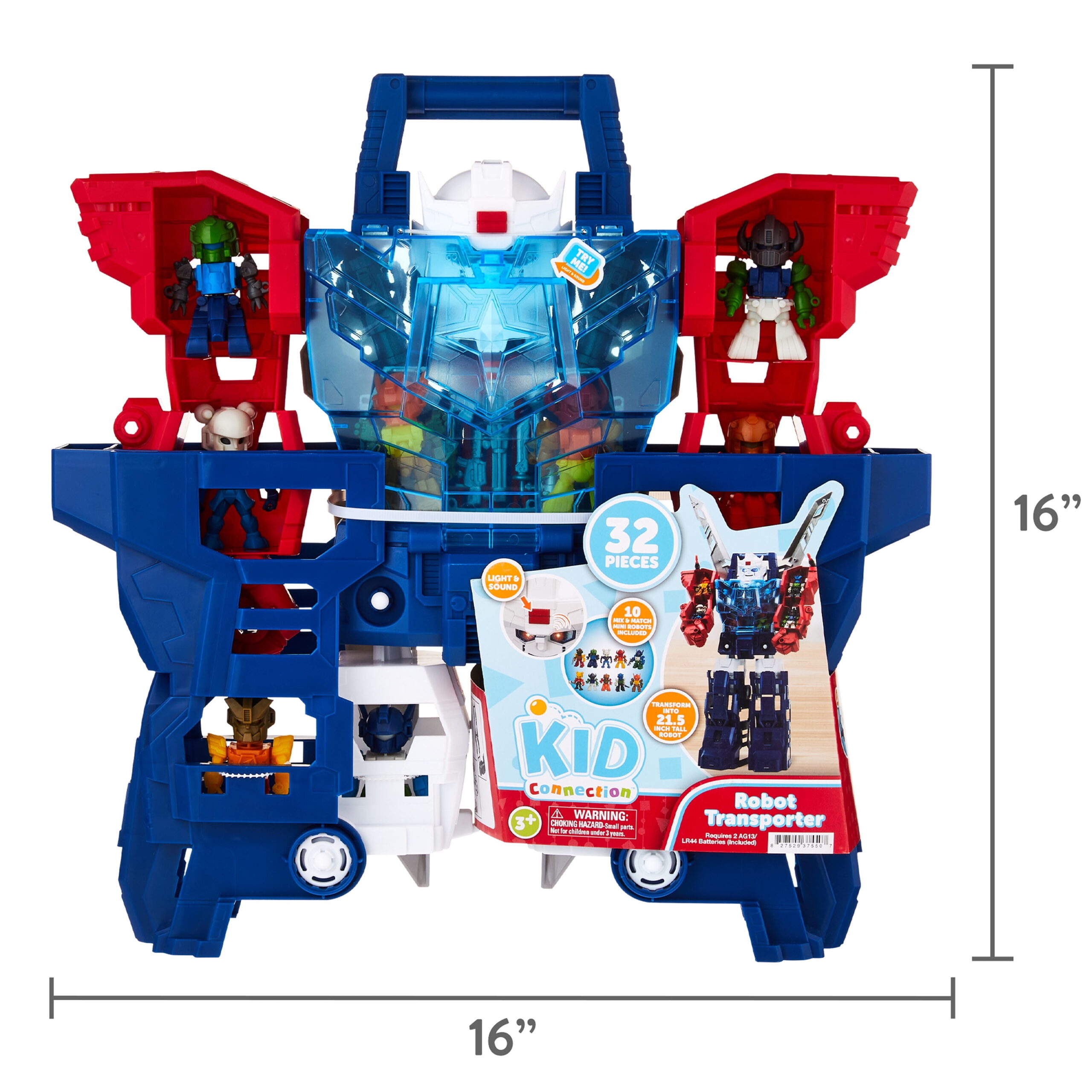 Kid Connection Robot Transporter, Lights and Sounds, 32 Pieces, Toddler Toys - Image 6