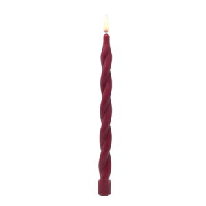 Mainstays Paraffin Wax 10" Twist Taper Candle, Unscented, Red