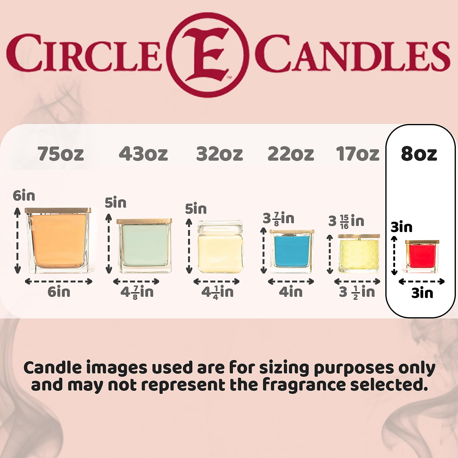 Circle E Candles, Santa Fe Scent, Small Size Jar Candle, 8oz, 1 Wick - Image 2