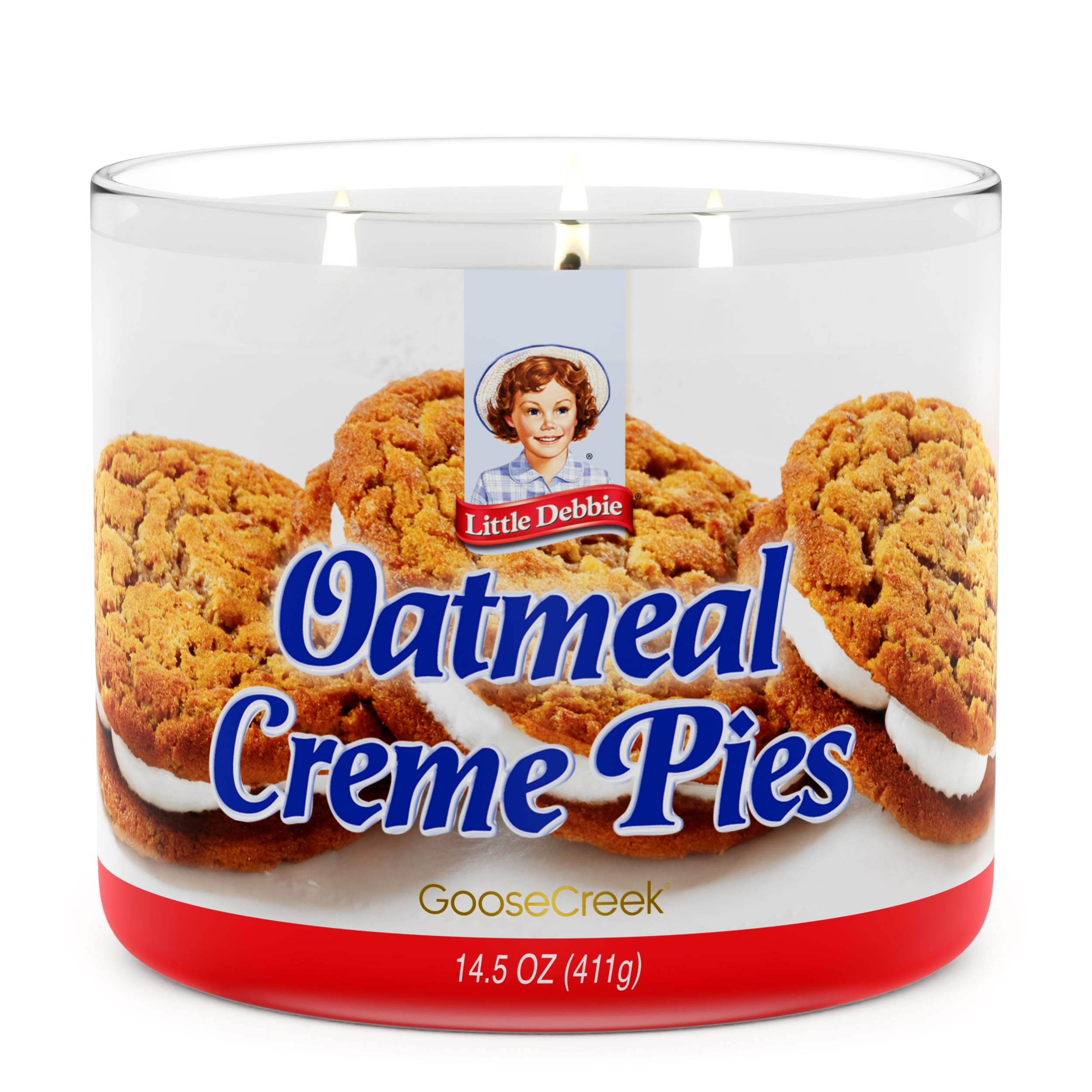 Goose Creek 3-Wick Little Debbie Oatmeal Cream Pies Scented Jar Candle, 14.5oz.