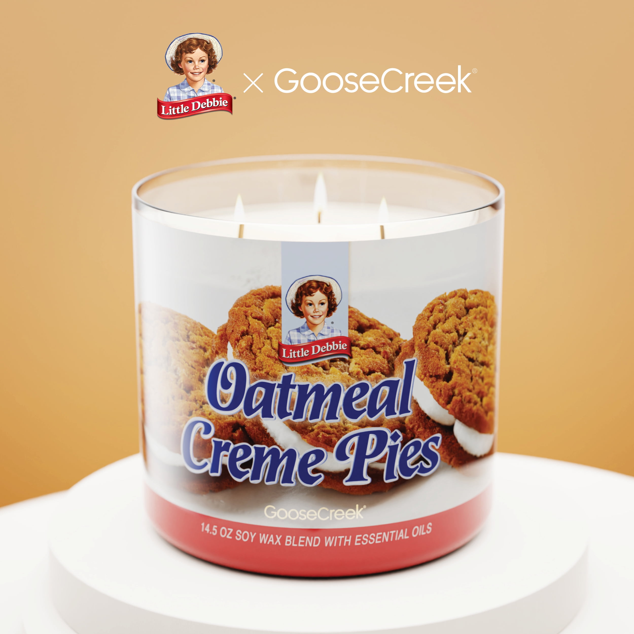 Goose Creek 3-Wick Little Debbie Oatmeal Cream Pies Scented Jar Candle, 14.5oz. - Image 3