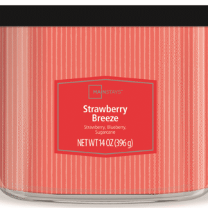 Mainstays 3-Wick Textured Strawberry Breeze Candle, 14 oz