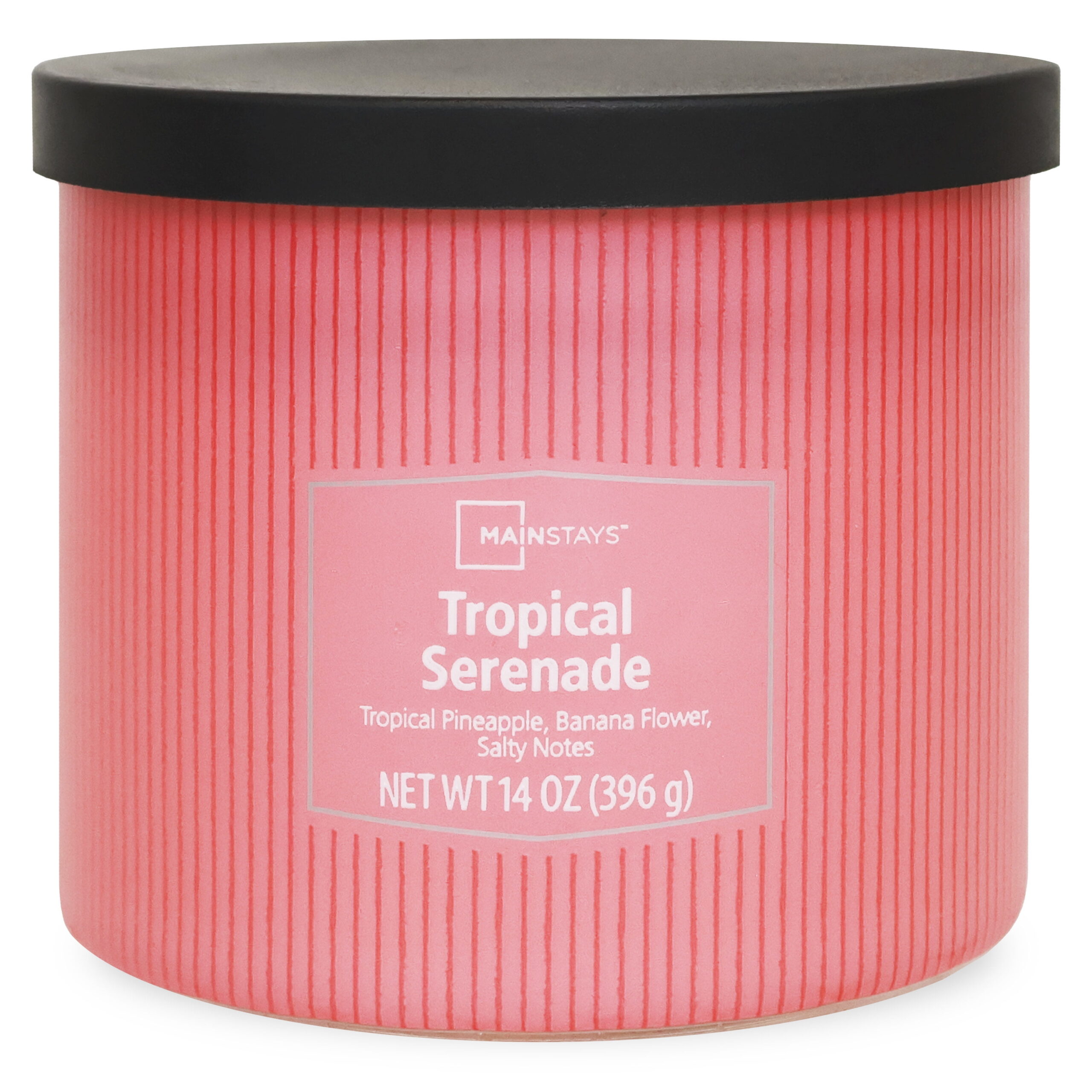Mainstays 3-Wick Textured wrapped candle, Tropical Serenade Fragrance, 14oz - Image 2