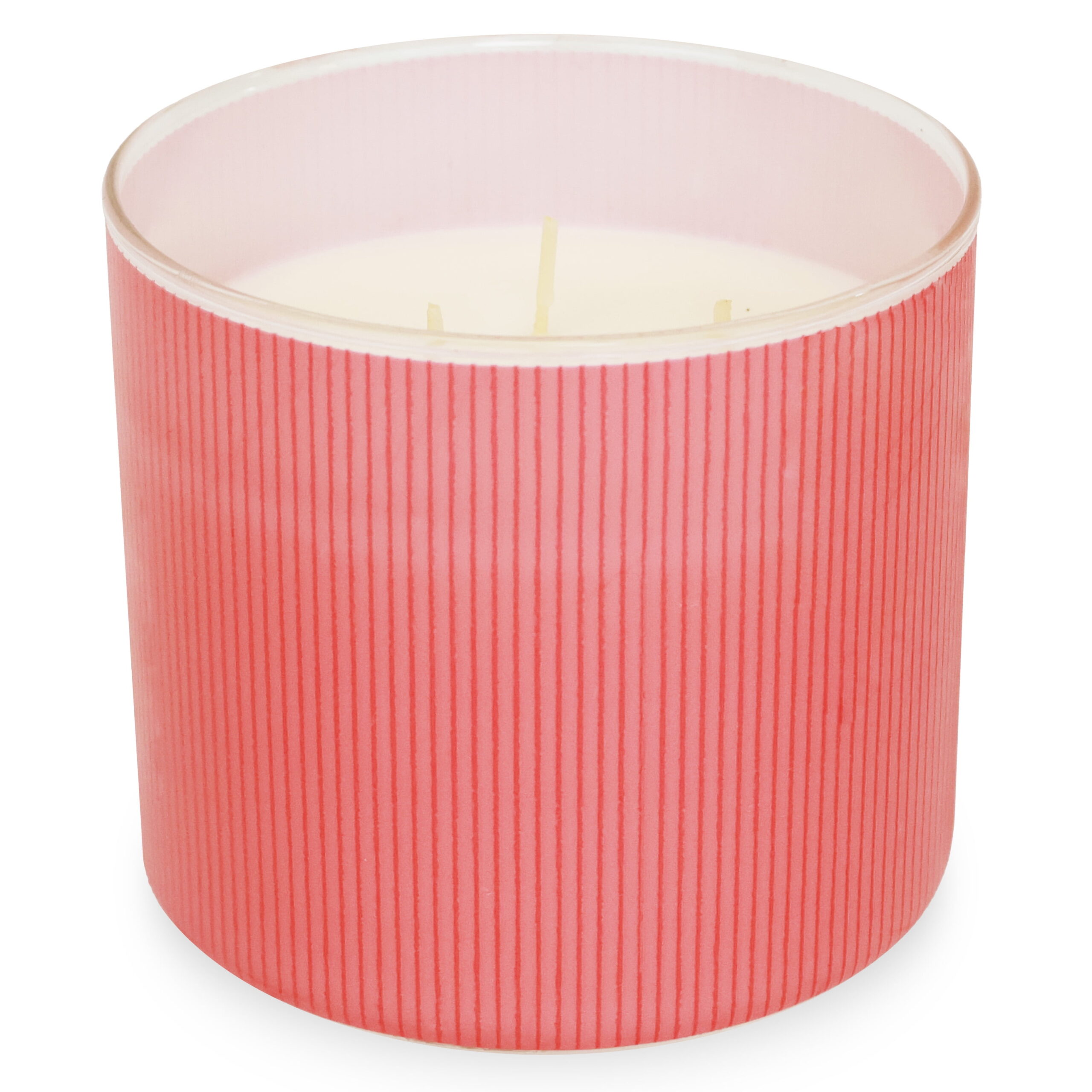 Mainstays 3-Wick Textured wrapped candle, Tropical Serenade Fragrance, 14oz - Image 4