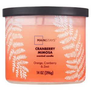 Mainstays 3-Wick Ombre Wrap Cranberry Mimosa Candle, 14-Ounce