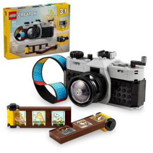 LEGO Creator 3 in 1  Retro Camera - Toy with 3 Building Options - Choose a Retro Camera, Retro Video Camera, or Retro TV - Creative Toy for Boys & Girls, Ages 8+ - Gift for Graduation - 31147