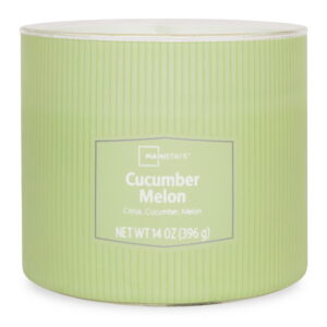 Mainstays 3-Wick Textured Wrapped Candle, Cucumber Melon, 14oz