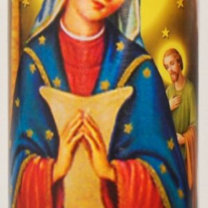 Prayer Candle N Sra Altagracia White Wax, 8 Inch