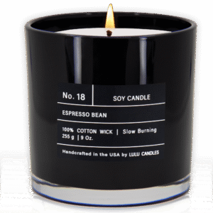 Lulu Candles | Espresso Bean | Luxury Scented Soy Jar Candle | Hand Poured in The USA | Highly Scented & Long Lasting | 9 Oz.