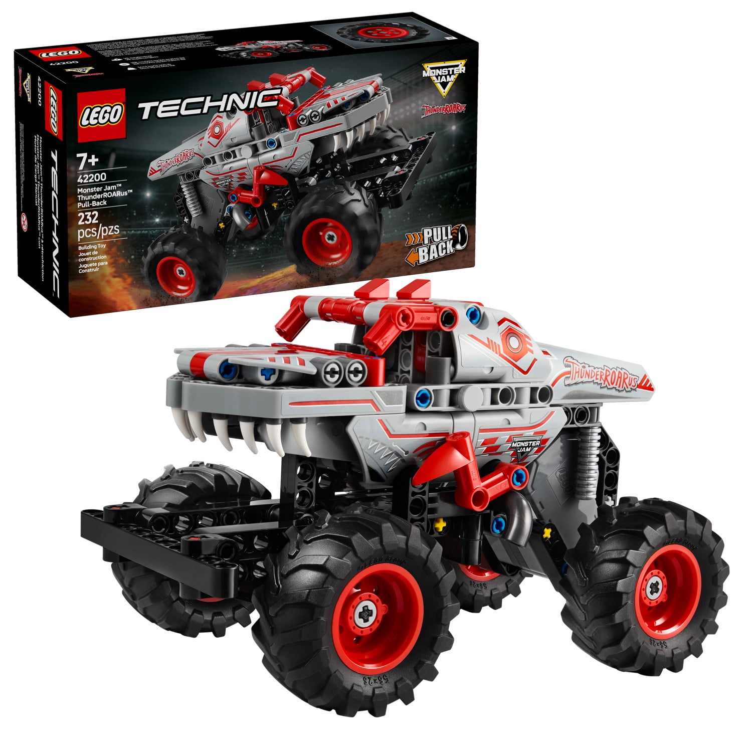 LEGO Technic Monster Jam ThunderROARus Pull-Back Monster Truck Building Toy - Birthday Gifts for Kids, Boys & Girls, Ages 7+ - 42200