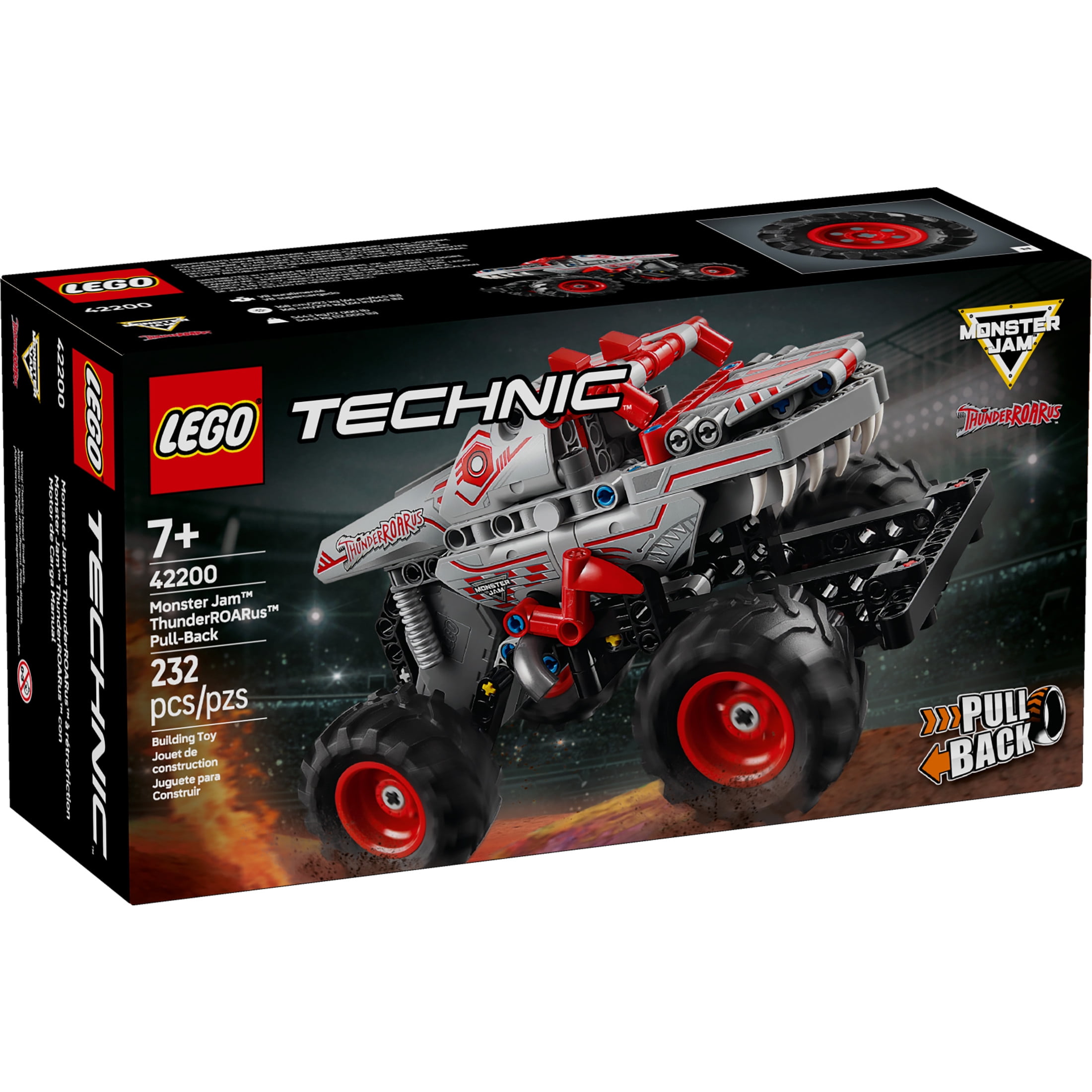 LEGO Technic Monster Jam ThunderROARus Pull-Back Monster Truck Building Toy - Birthday Gifts for Kids, Boys & Girls, Ages 7+ - 42200 - Image 2