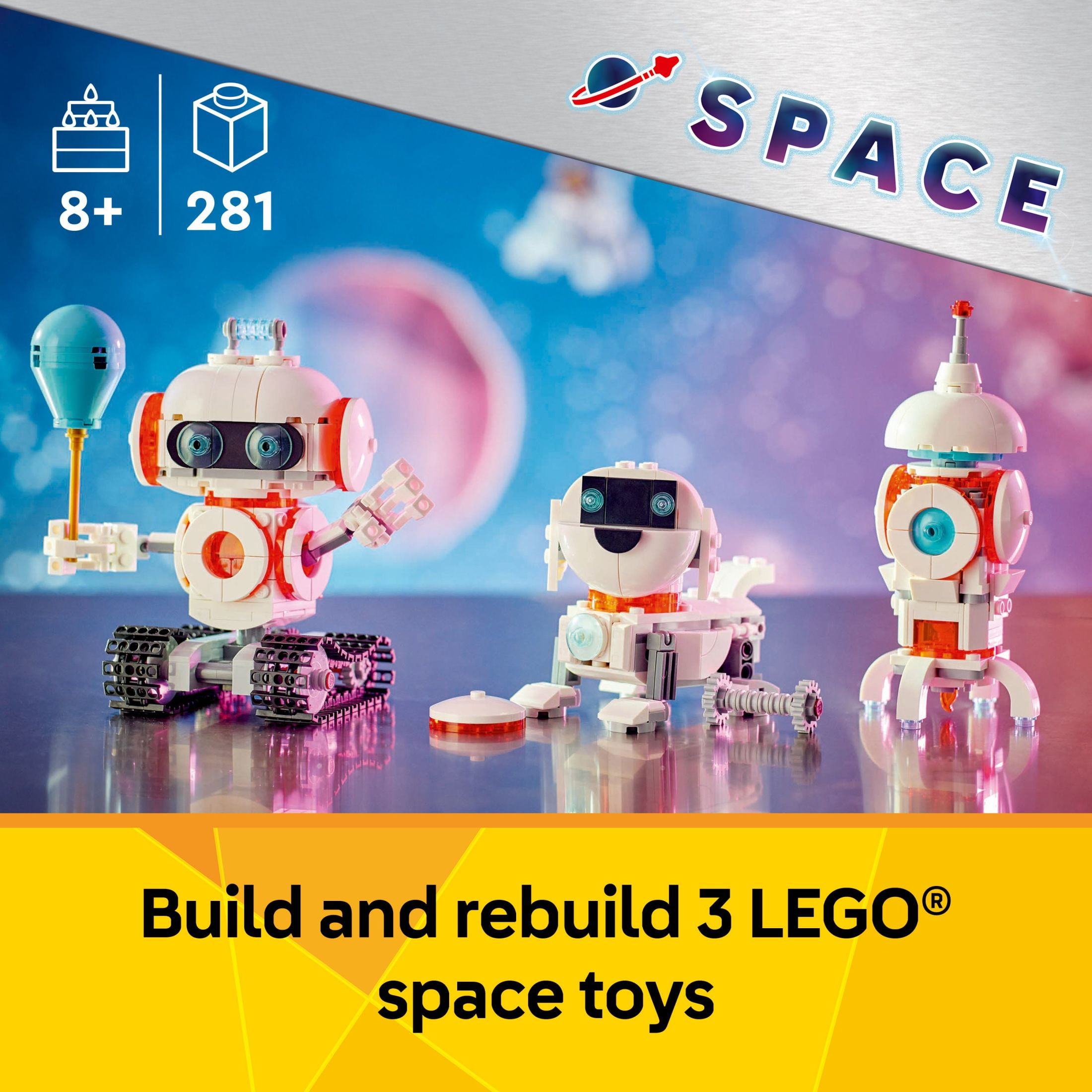 LEGO Creator 3in1 Space Robot Toys - Building Toys W/ 3 Options, Robot, Spaceship, or Robot Dog - Building Kit for Kids, Boys & Girls, Ages 8+ - Gift Ideas for Birthdays - 31164 - Image 3