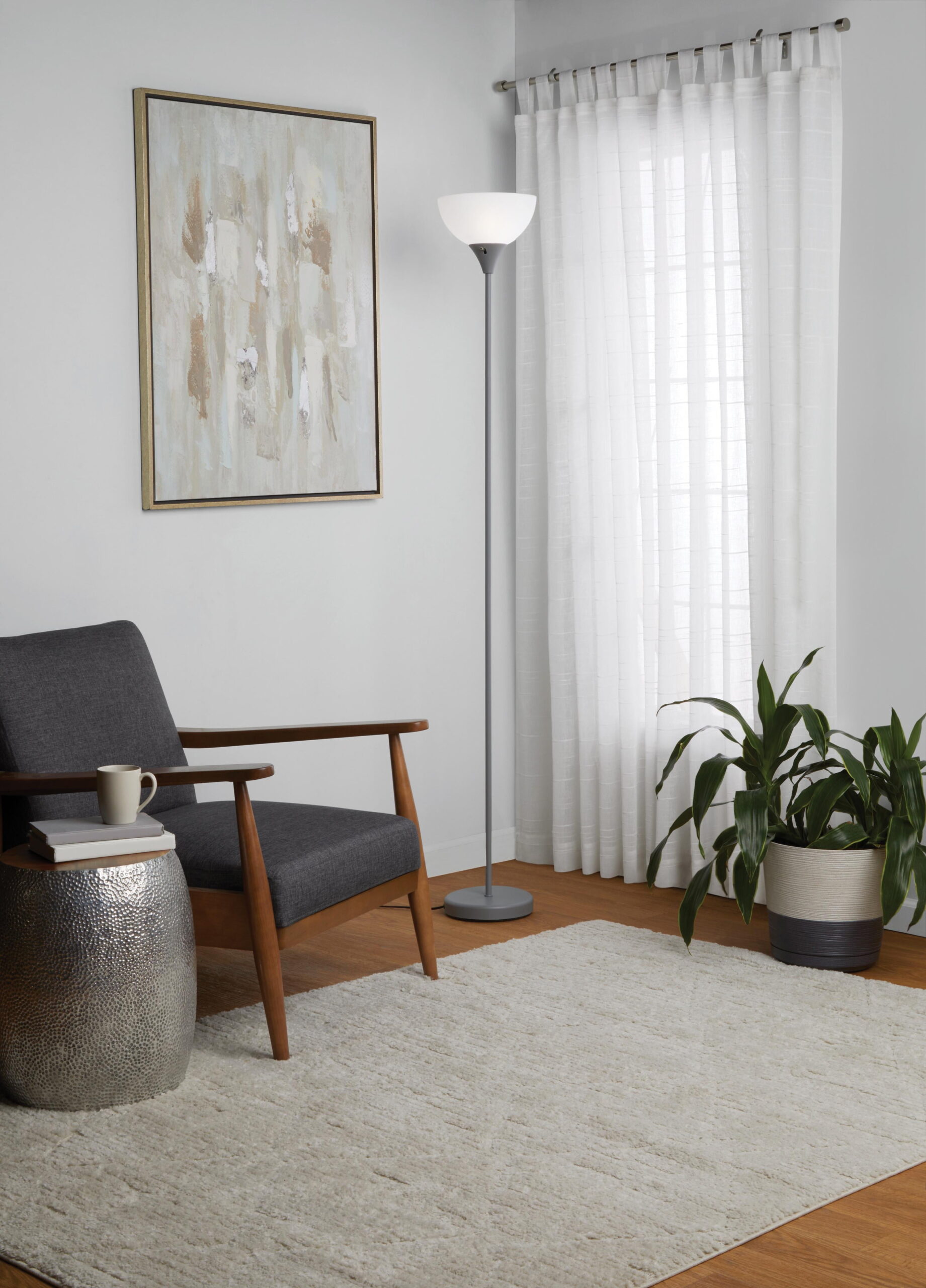 Mainstays 71-Inch Modern Design Black Floor Lamp with 3-Way Switch - Image 13