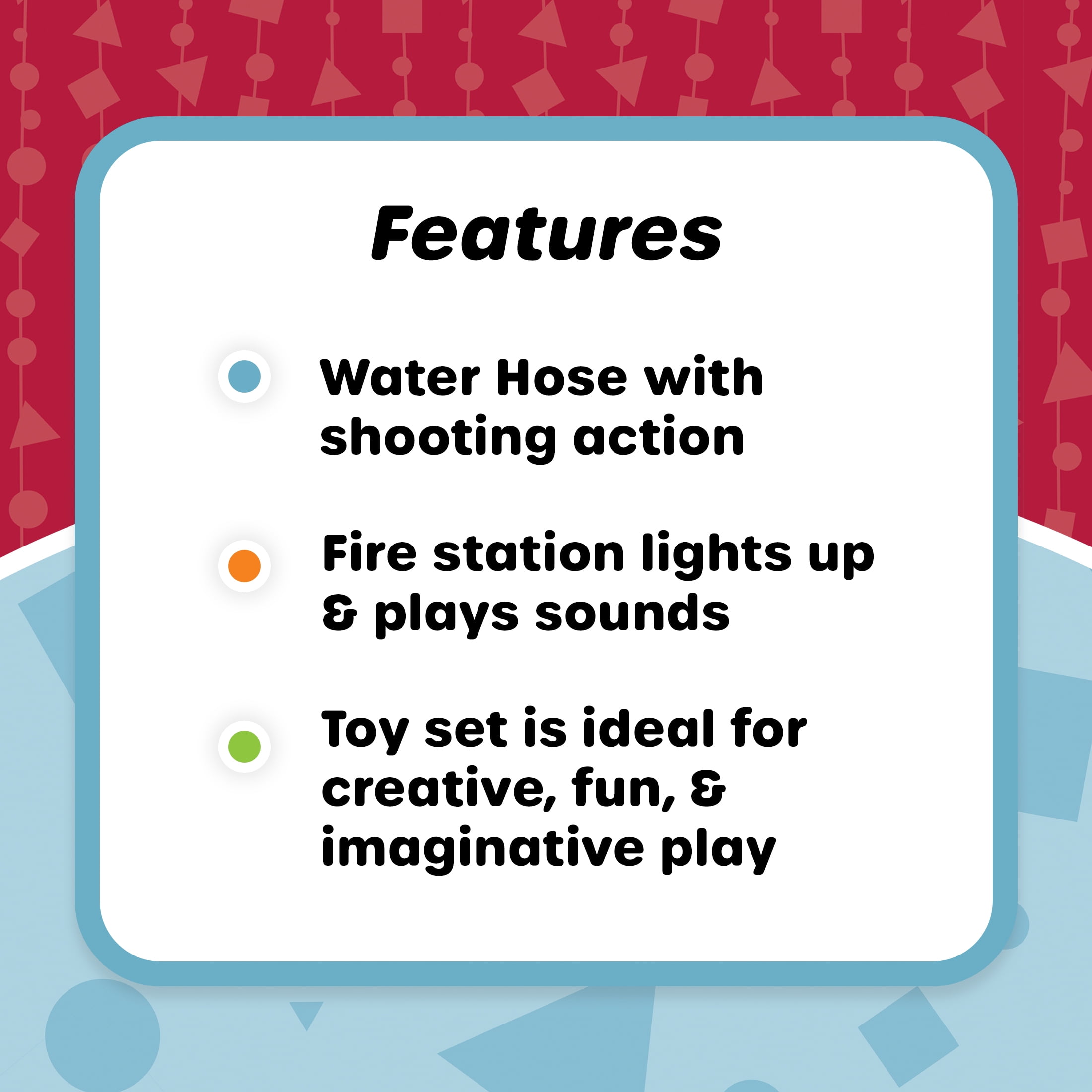 Kid Connection Fire Station Emergency Vehicle Playset with Light & Sound. 31 Pieces, Toddler Toys, Age 3+ - Image 3