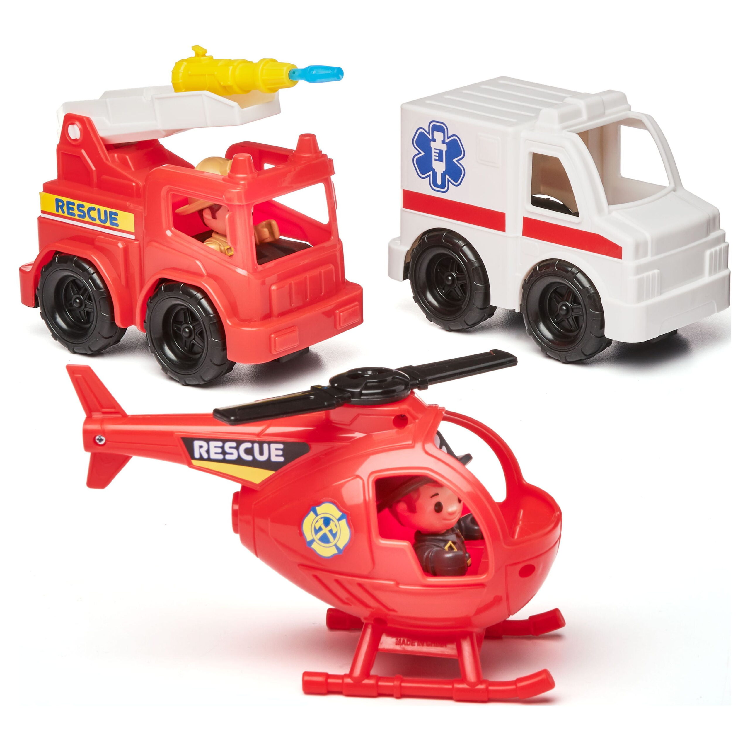 Kid Connection Fire Station Emergency Vehicle Playset with Light & Sound. 31 Pieces, Toddler Toys, Age 3+ - Image 8