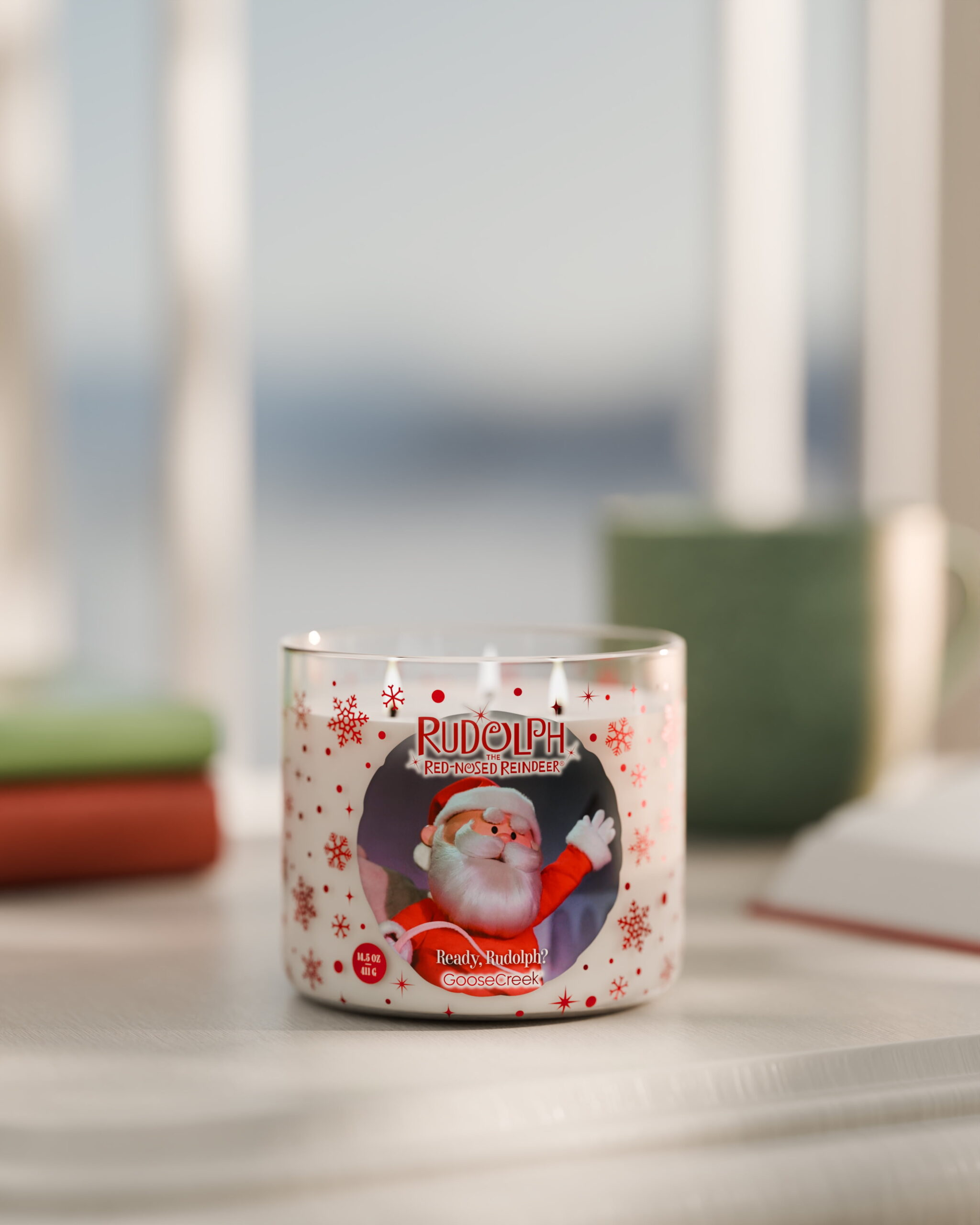 Goose Creek Rudolph Fawn'd of You 3-wick Christmastown Fir, Shiny Red Apple, and Holiday Spice Scented Jar Candle, 14.5oz - Image 9
