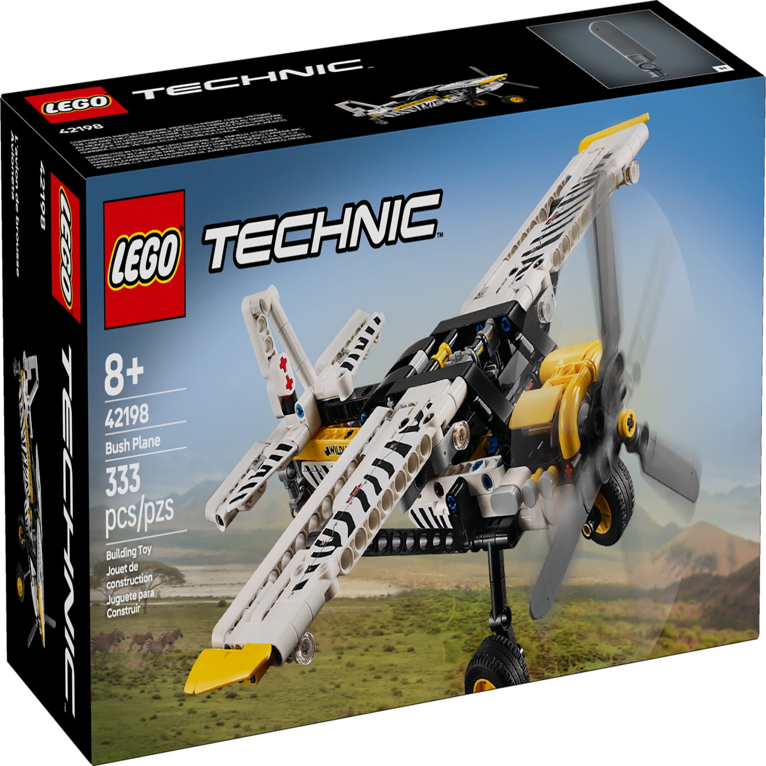 LEGO Technic Bush Plane Toy - Buildable Airplane Toy for Kids, Boys and Girls, Ages 8+ - Model Airplane Gift with Spinning Propeller, 4-Cylinder Piston Engine, and More - 42198 - Image 2