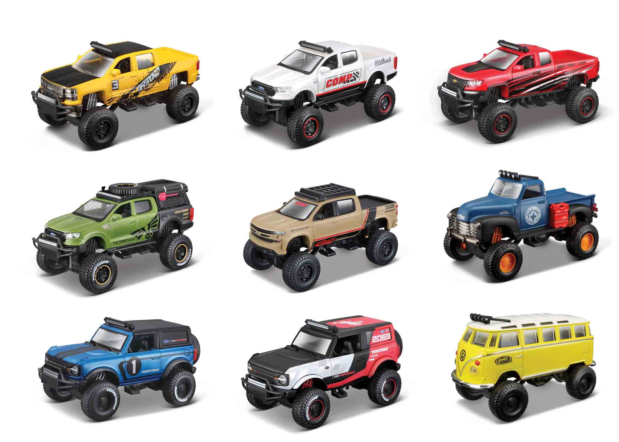 Adventure Force 4X4 Rebels Diecast Play Vehicles Cars and Trucks Assortment Set (Styles May Vary)