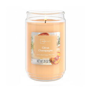 Mainstays 3-Wick Scented Glass Jar Candle, Citrus Champagne, 20oz.