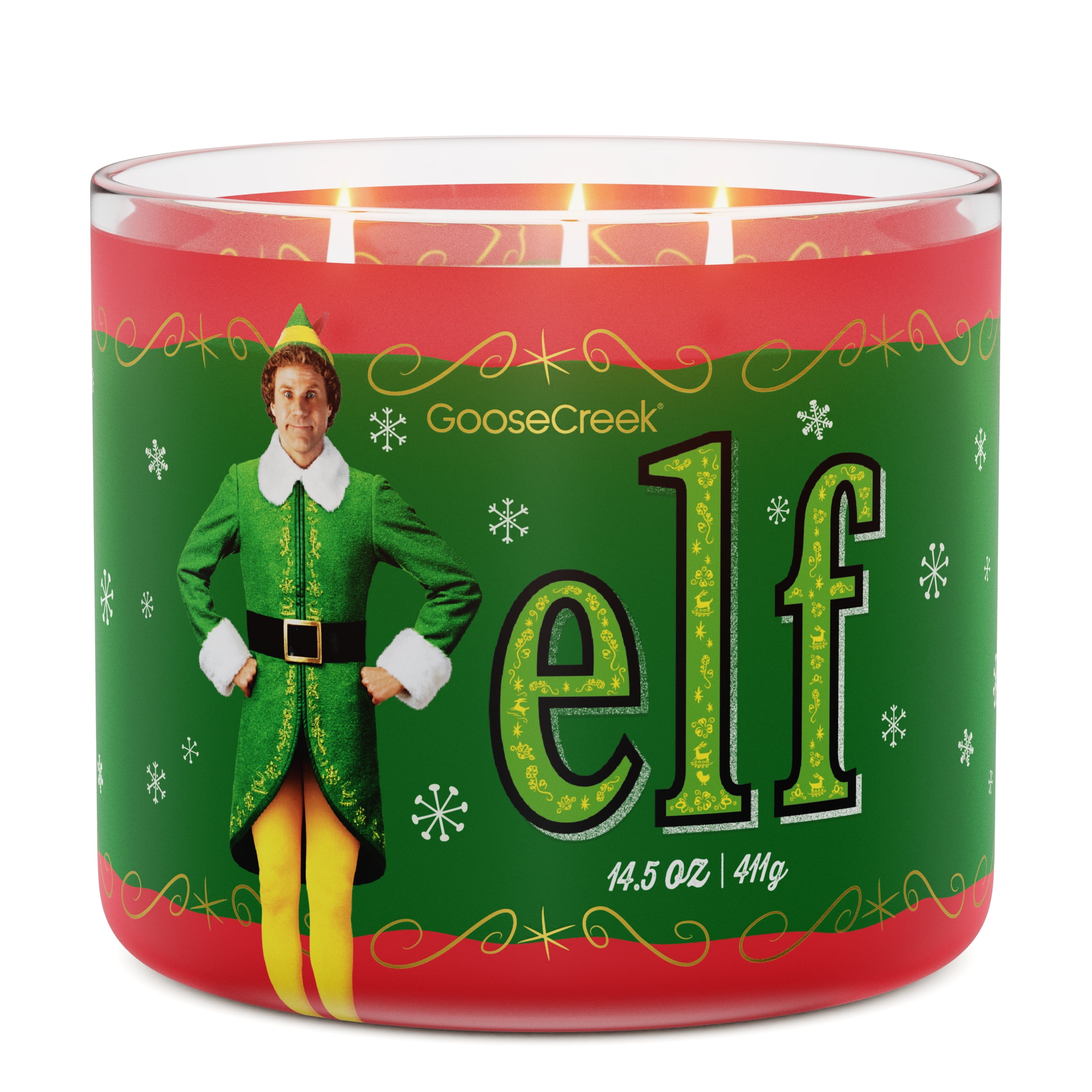 Goose Creek Buddy The Elf , 3-wick Vanilla Sugar Cookie, Whipped Cream & Vanilla Sugar Scented Jar Candle, 14.5oz