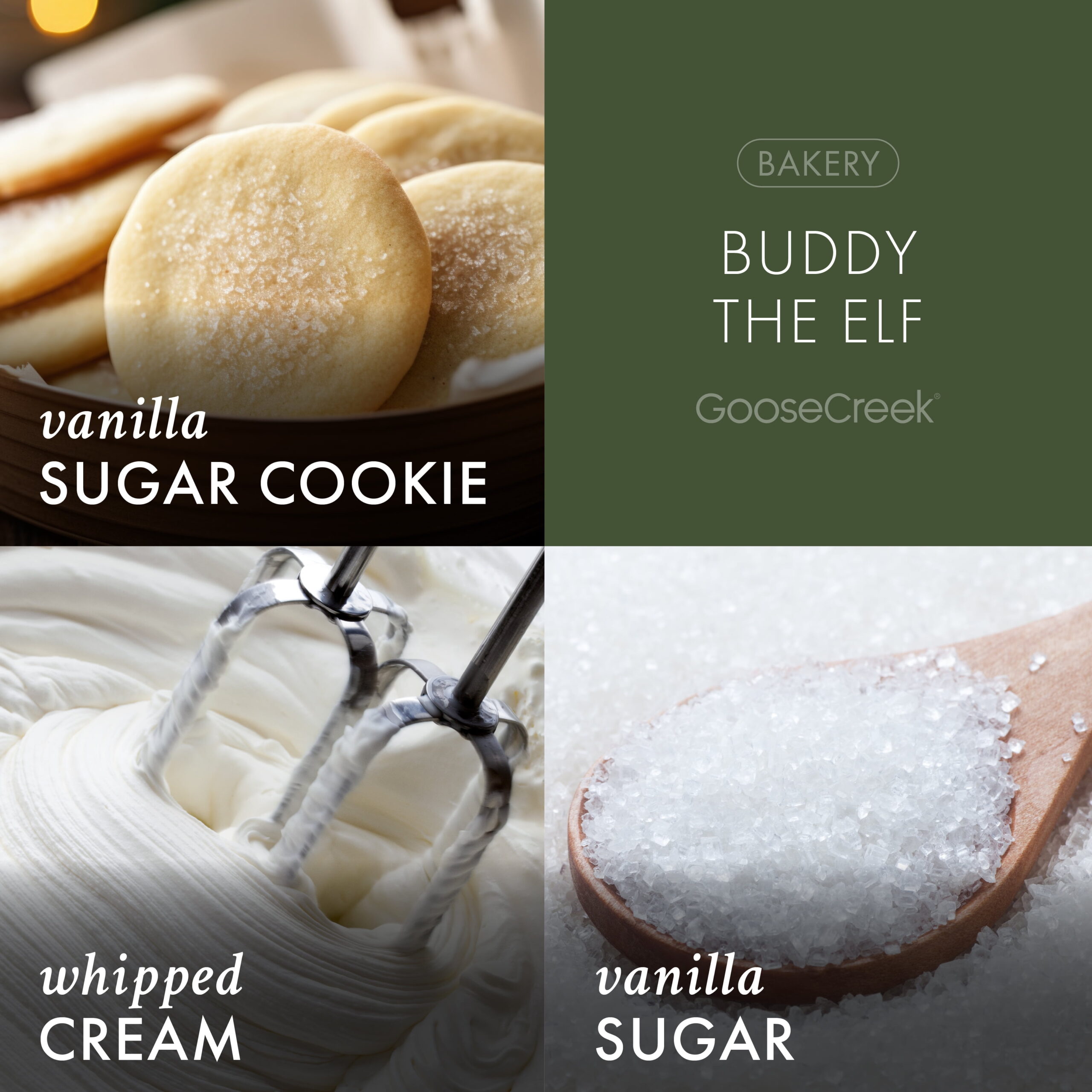 Goose Creek Buddy The Elf , 3-wick Vanilla Sugar Cookie, Whipped Cream & Vanilla Sugar Scented Jar Candle, 14.5oz - Image 3