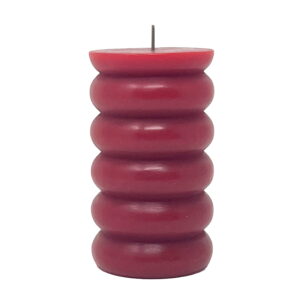 Mainstays Single Wick 3" x 5" Bubble Pillar Candle, Unscented, Red