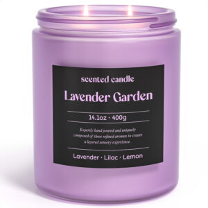 Lavender Candle, 14.1 oz Scented Candles for , 2 Wicks Blended Scents Candles for Women and Men, Birthday Gifts for Women (Lavender+Lilac+)