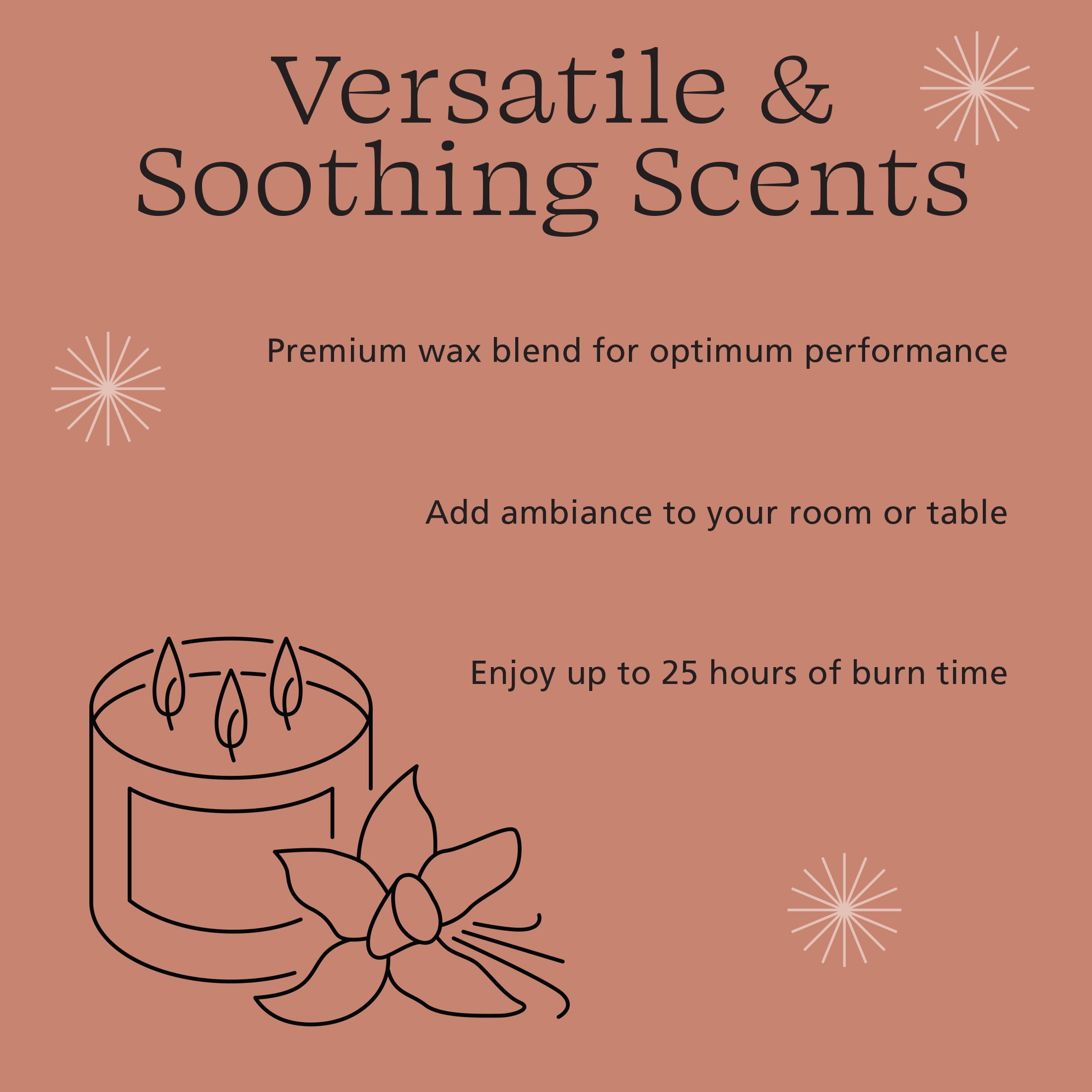 Mainstays 3-Wick Glass Jar Candle, Apple Fritter, 11.5 oz - Image 7