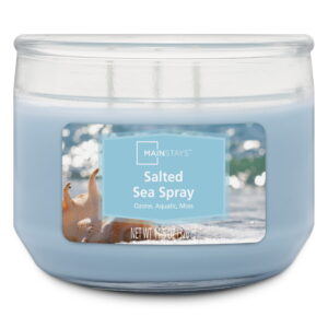 Mainstays Salted Sea Spray Scented 3 Wick Candle, 11.5 oz.
