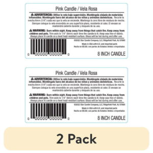 Prayer Candle Sacred Solid Pink, 8 Inch