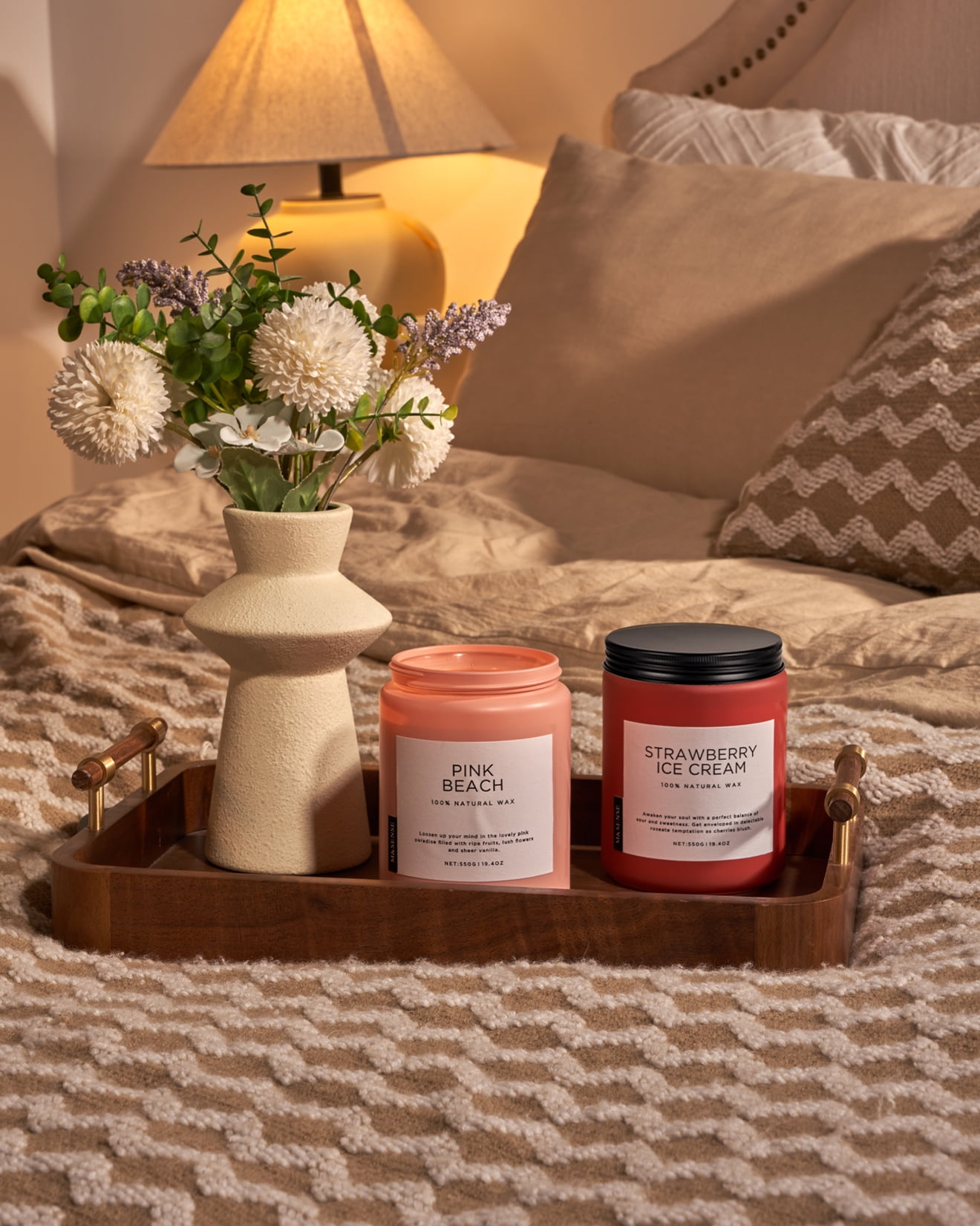 M&SENSE Ocean Breeze Scented Candle, 19.4oz Soy Jar Candle for Home, Large 2 Wick, Up to 110 Hours Burn time, Natural Organic Fragnce - Image 10