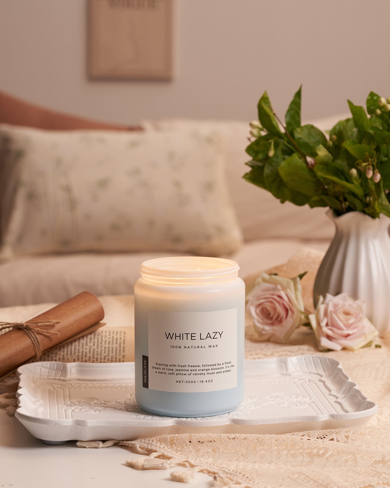 M&SENSE Ocean Breeze Scented Candle, 19.4oz Soy Jar Candle for Home, Large 2 Wick, Up to 110 Hours Burn time, Natural Organic Fragnce - Image 21