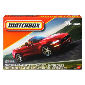 Matchbox Set of 20 Toy Cars and Trucks and Buses, 1:64 Scale Toy Vehicles, Styles May Vary