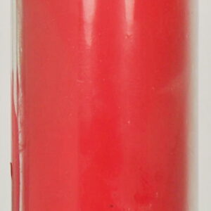 Prayer Candle Clear Glass Red Wax, 8 Inch