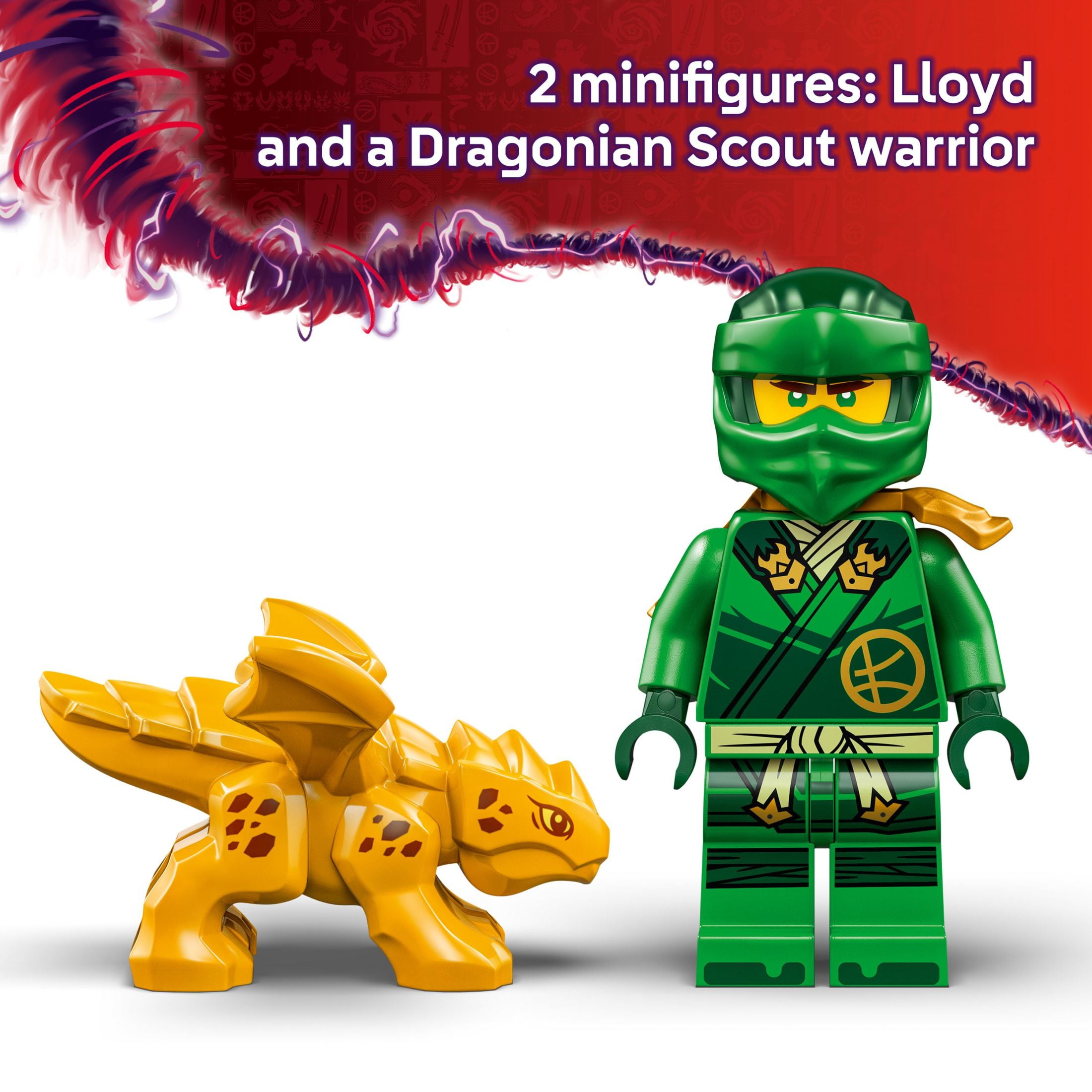 LEGO NINJAGO Lloyd's Green Forest Dragon Toys - Pretend Play Building Toys for Boys & Girls, Ages 6+ - Dragon Figurine W/ 2 Minifigures for Kids - Gift Ideas for Birthdays - 71829 - Image 5
