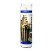 MagicLight Religious Candles 9.6 oz - Glass Jar, Unscented, St Claire White