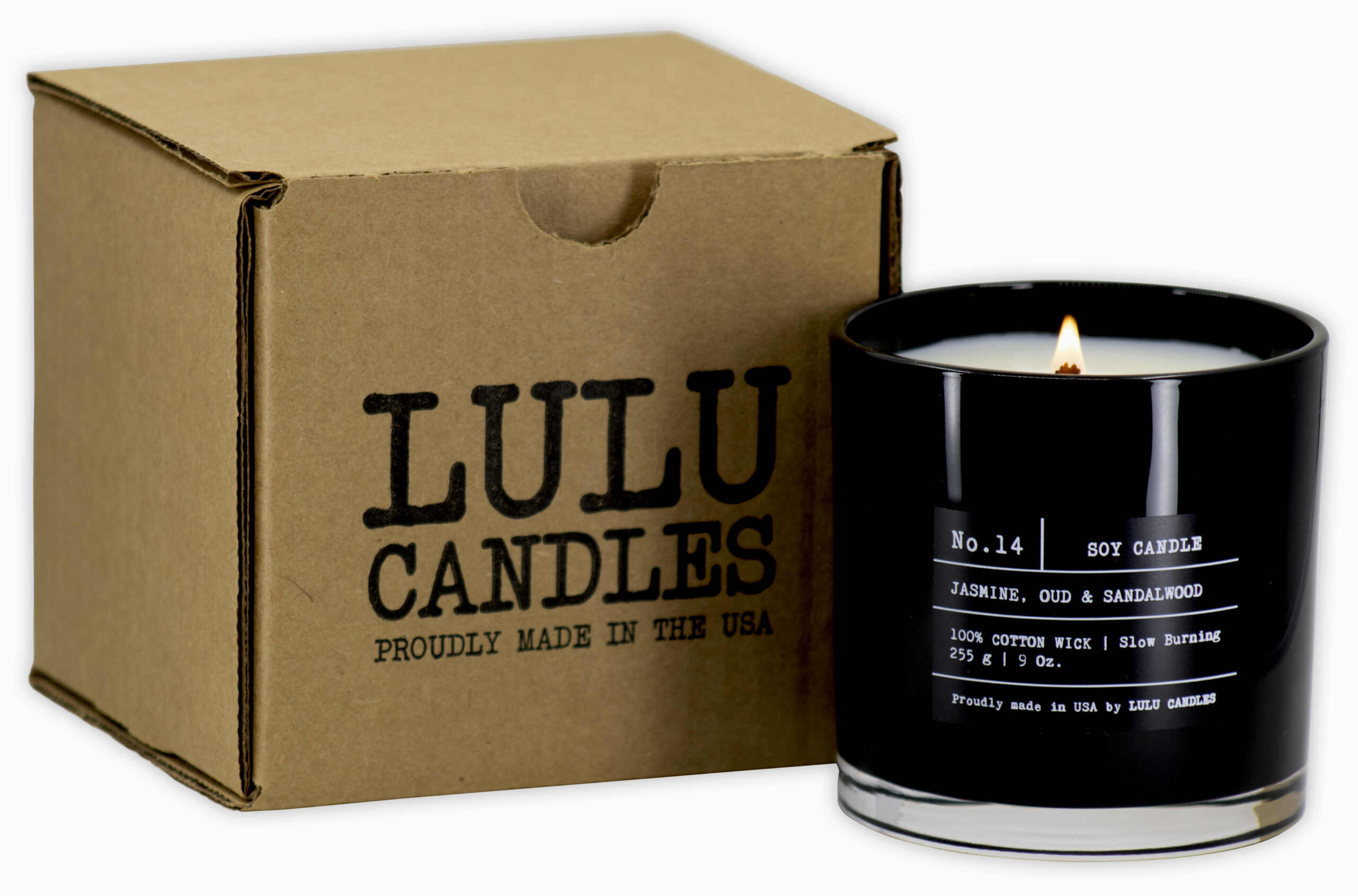 Lulu Candles | Jasmine, Oud & Sandalwood | Luxury Scented Soy Wax Blend | Hand Poured in the USA | Highly Scented Candles for Home Fragrance & Decor (9 oz.) - Image 4