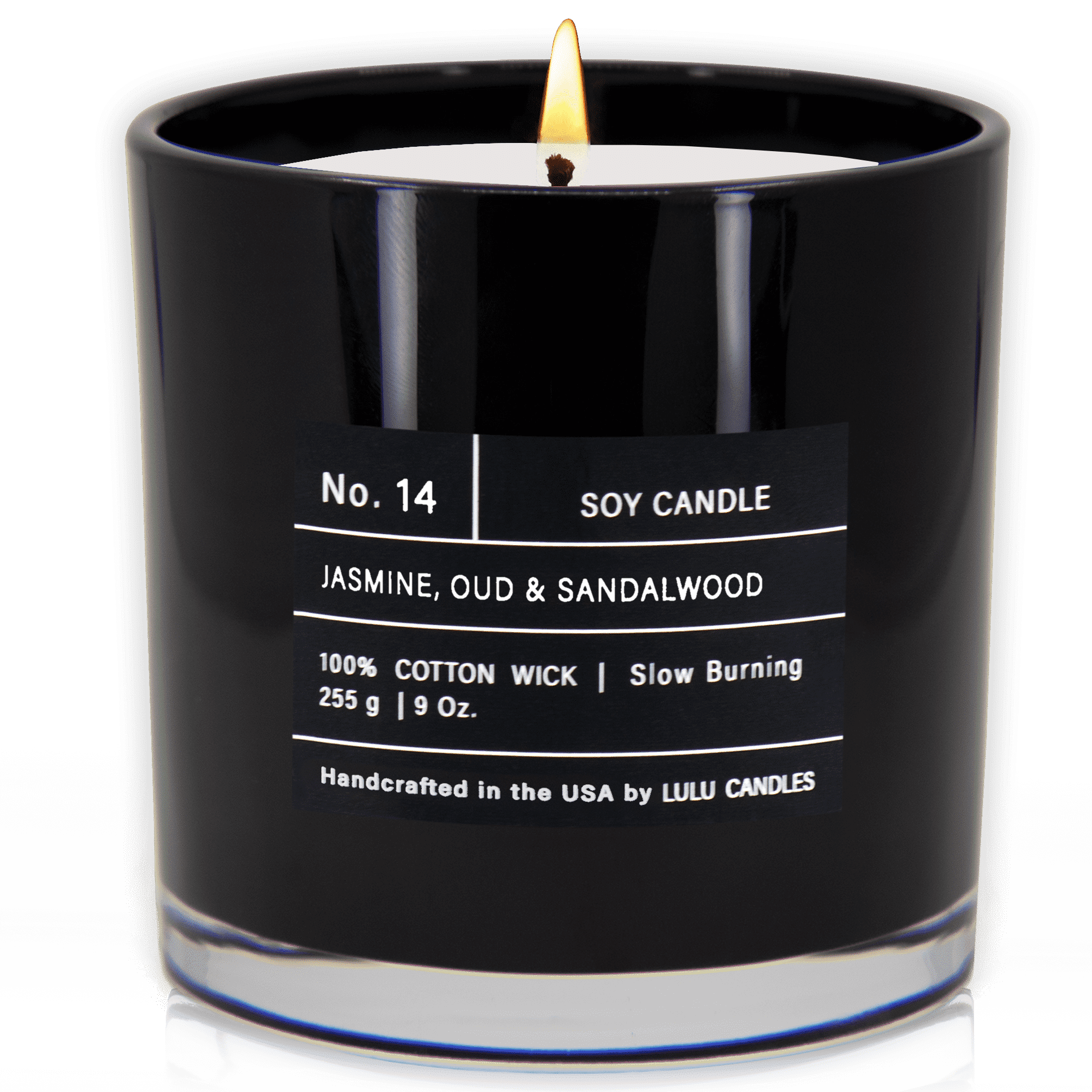 Lulu Candles | Jasmine, Oud & Sandalwood | Luxury Scented Soy Wax Blend | Hand Poured in the USA | Highly Scented Candles for Home Fragrance & Decor (9 oz.) - Image 5
