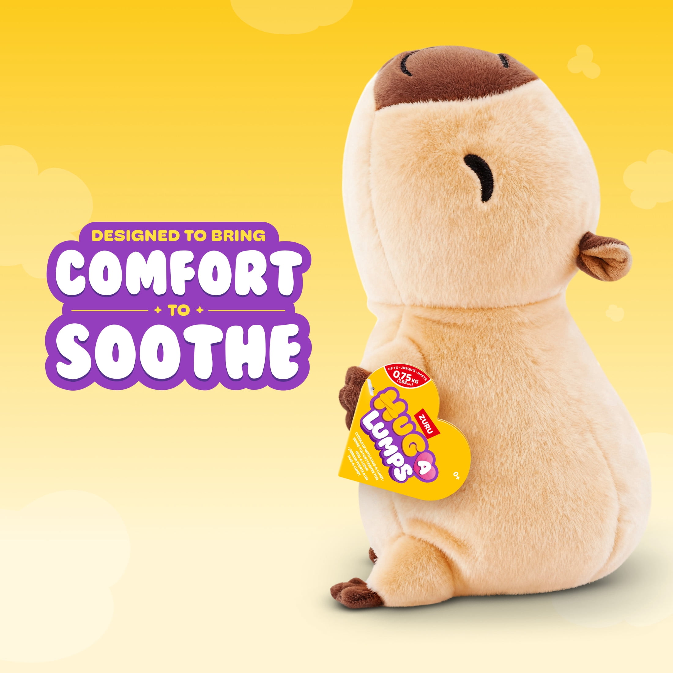 Hug a Lumps Small 1.65 lbs Connie the Capybara Weighted Plush, Soft Stuffed Animal Toy by ZURU - Image 3